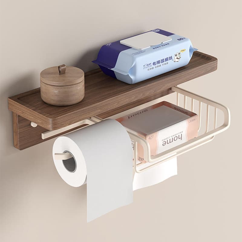 トイレ収納 木目調ウォール トイレットペーパーラック