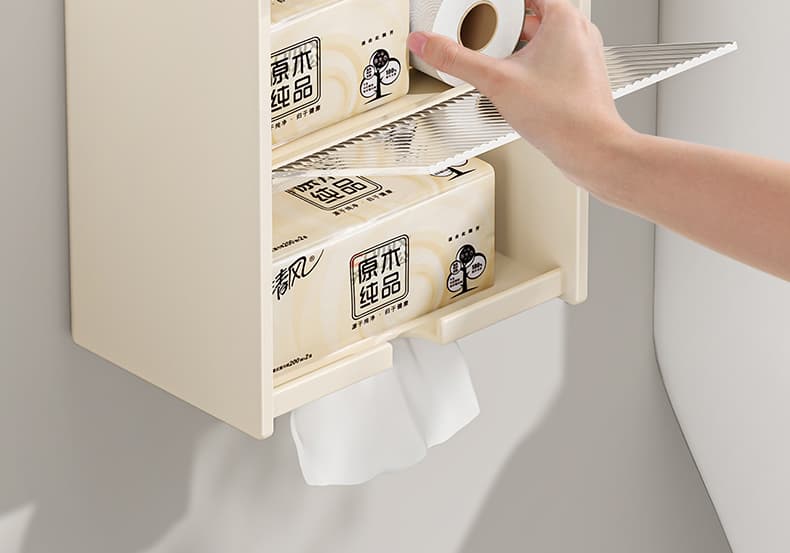 トイレ収納 多機能縦型ハンドペーパーケース