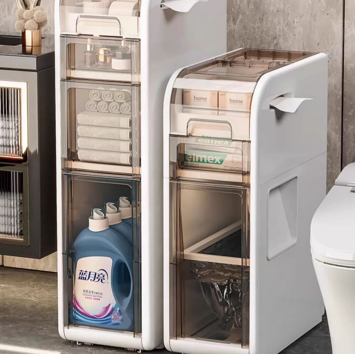 トイレ収納 スマート収納トイレラック スライド式