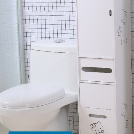 防水防カビ トイレ収納スリムラック