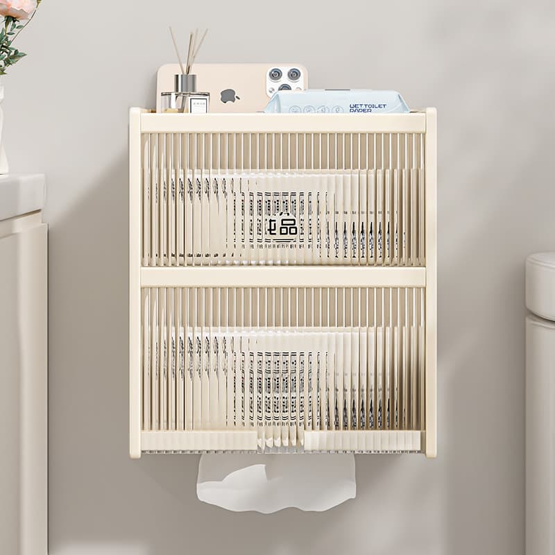 リブ風デザイン トイレ収納ラック