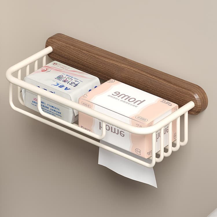 木目調デザイン トイレ収納ラック