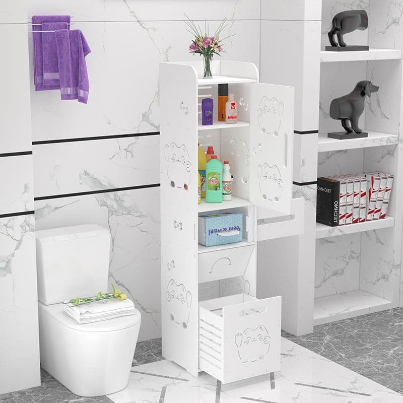 かわいい猫モチーフ トイレ収納ラック