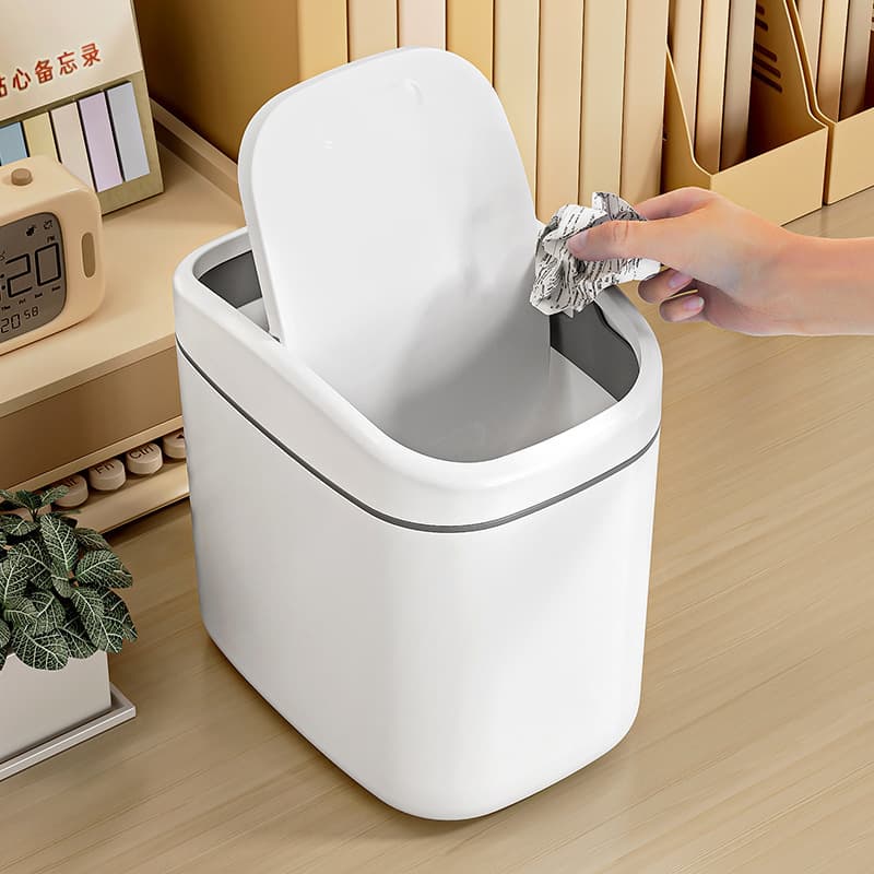 トイレ収納 自動開閉式サニタリーボックス スマート収納