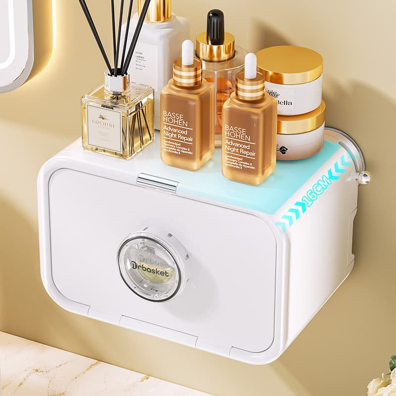 開閉楽々ミッキー付き防水トイレ収納