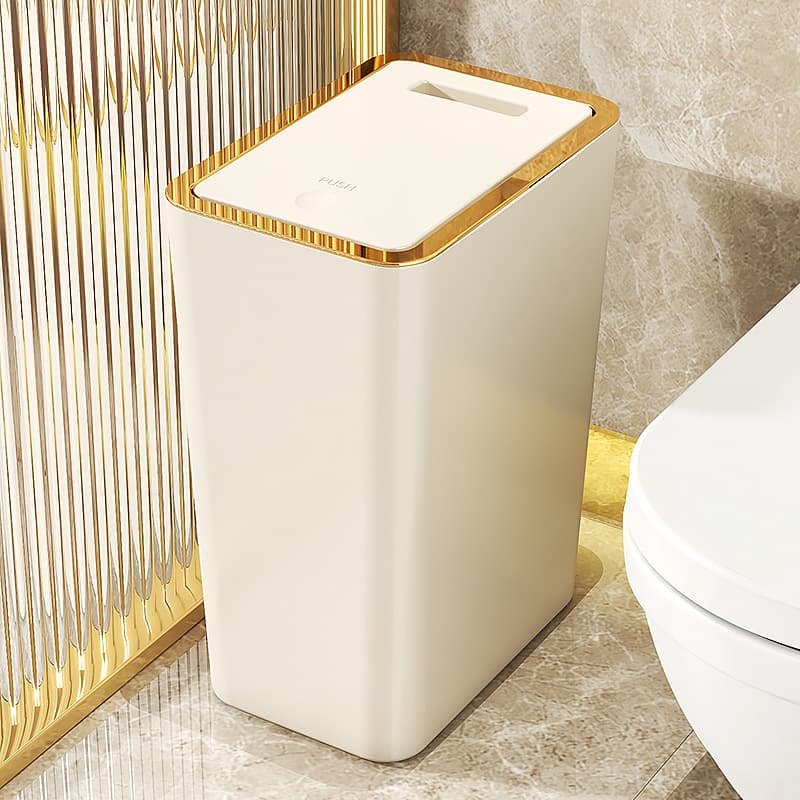 トイレ収納 高級感漂う自動開閉サニタリーボックス