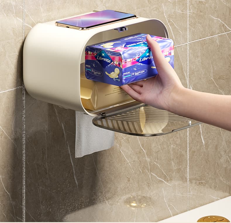 トイレ収納 多機能壁掛けトイレットペーパーホルダー