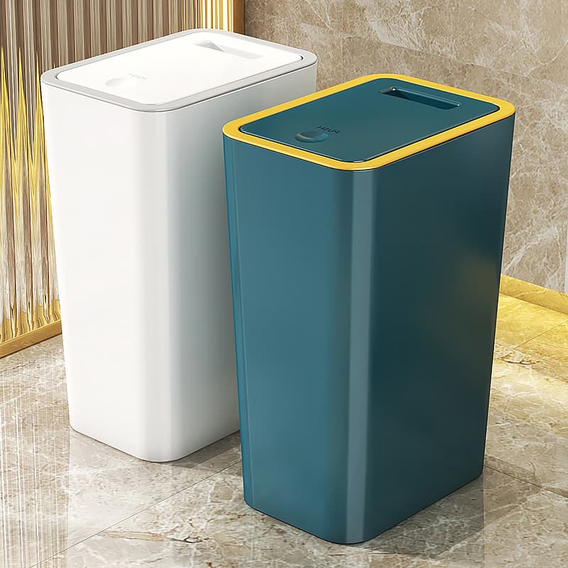 トイレ収納 高級感漂う自動開閉サニタリーボックス