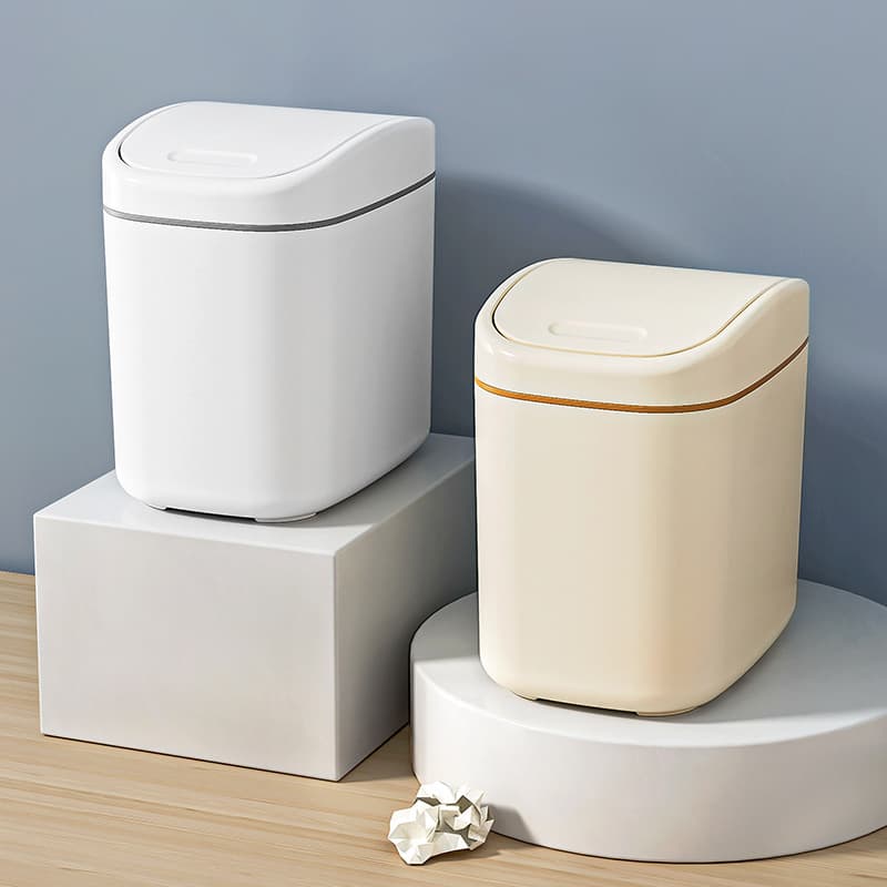 トイレ収納 自動開閉式サニタリーボックス スマート収納