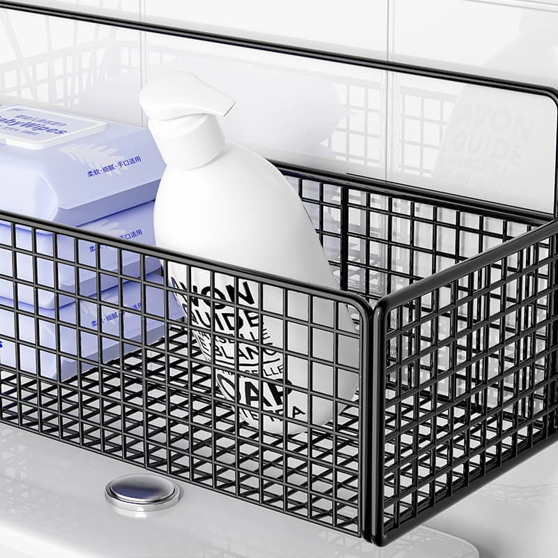 シンプル格子デザイン トイレ収納棚