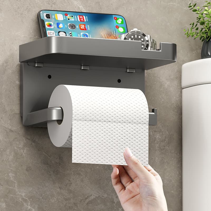 トイレ収納 多機能スマート棚付きトイレットペーパーホルダー
