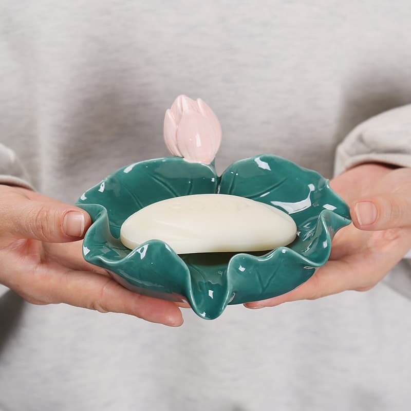トイレ収納 蓮の葉 せっけん置き トイレ小物入れ
