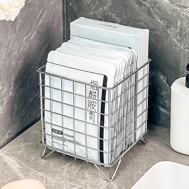 トイレ収納 メッシュワイヤーラック コスメ収納ケース