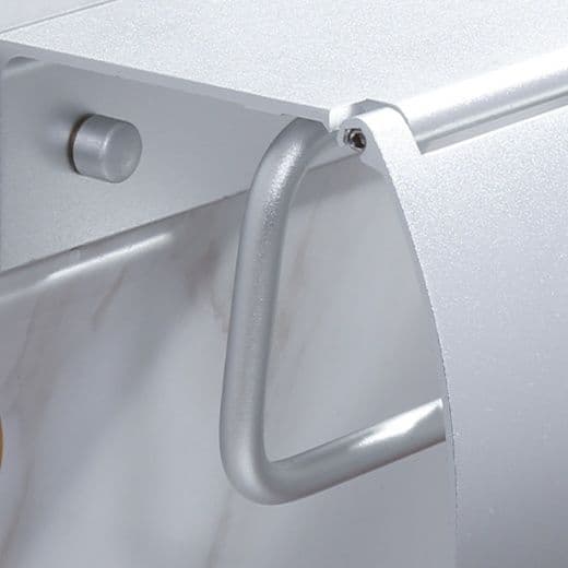 トイレ収納 軽量棚付きアルミ製トイレットペーパーホルダー