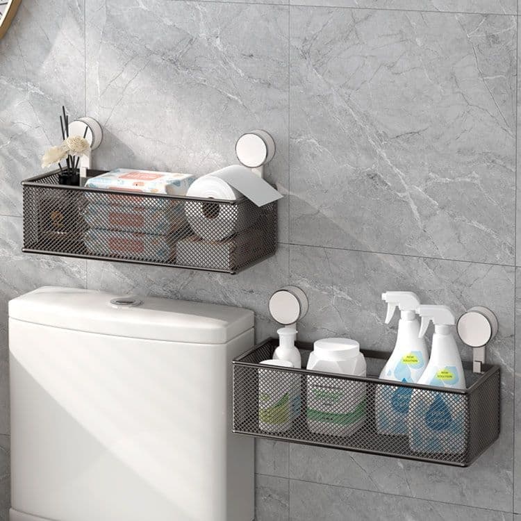 トイレ収納 メッシュ壁掛けトイレバスケット