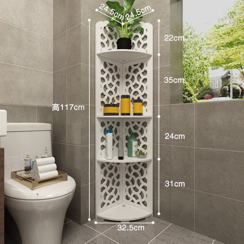 コーナーラック トイレ収納 フラワー